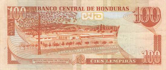 p.69b 100 Lempiras 1985